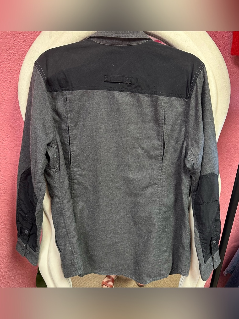 Duluth Trading Co Button-Front Long Sleeve Utility Shirt Jacket - Charcoal - Picture 5 of 10